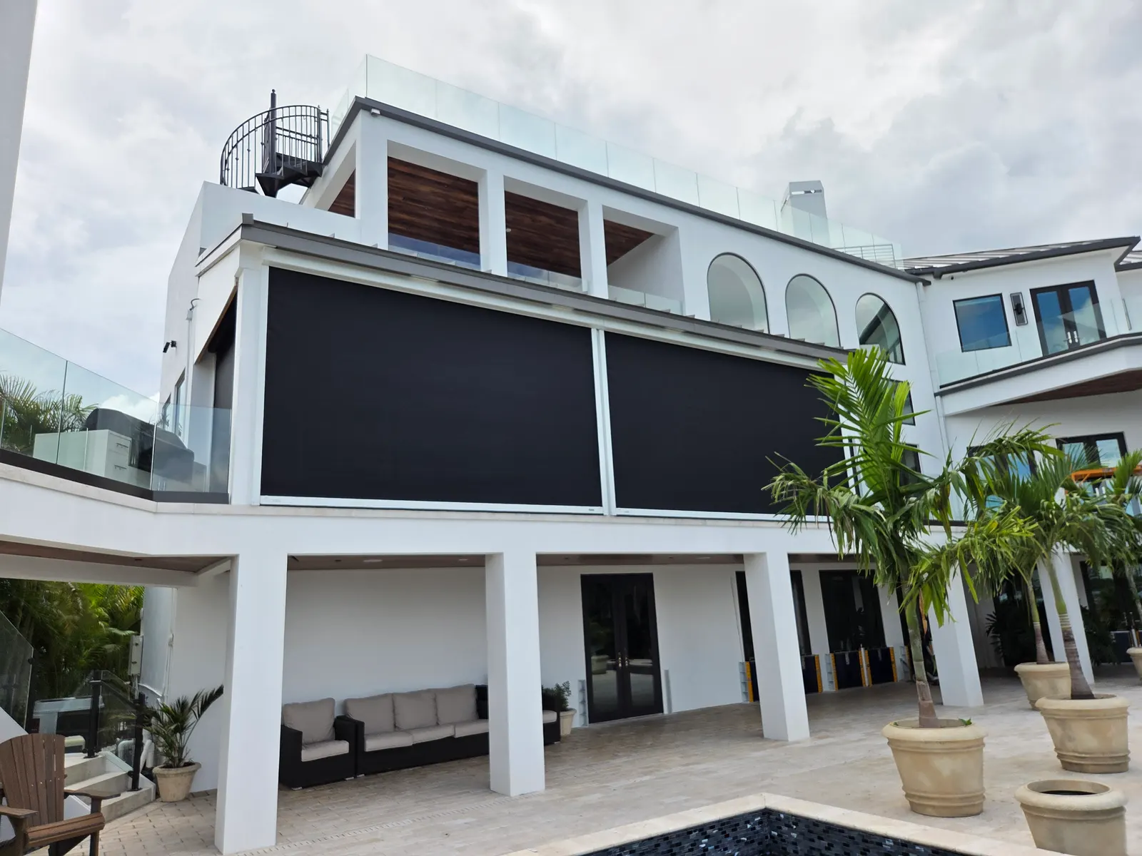 Luxury Estate Motorized Screens