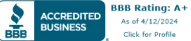 BBB Accredited Business A+ Rating